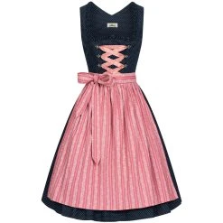 Almsach Midi Dirndl Hermine In Dunkelblau