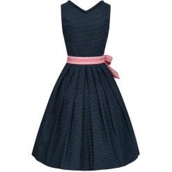 Almsach Midi Dirndl Hermine In Dunkelblau -Dirndl Geschäft almsach midi dirndl hermine in dunkelblau 4