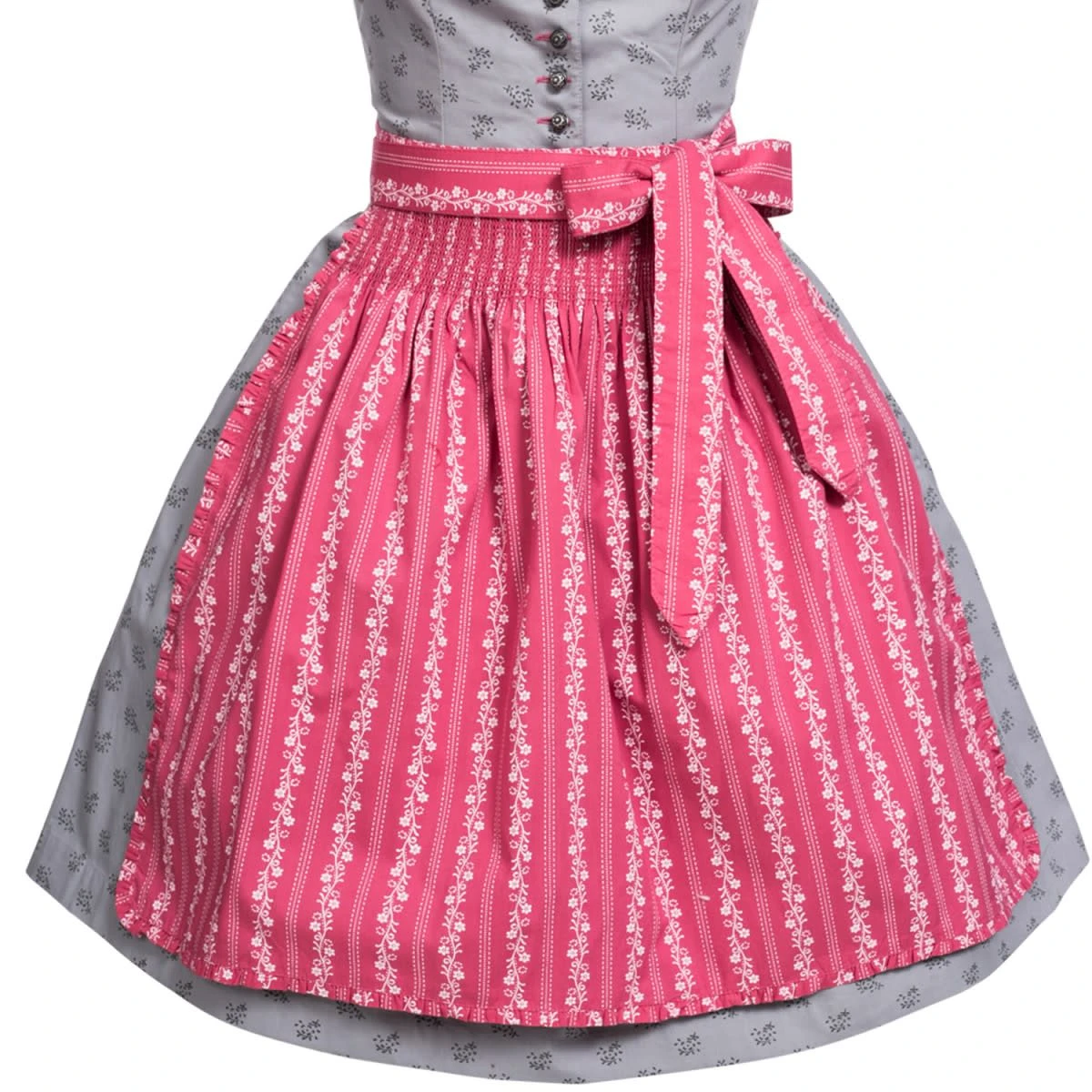 Almsach Midi Dirndl In Grau 5 Almsach Midi Dirndl In Grau – Bild 3