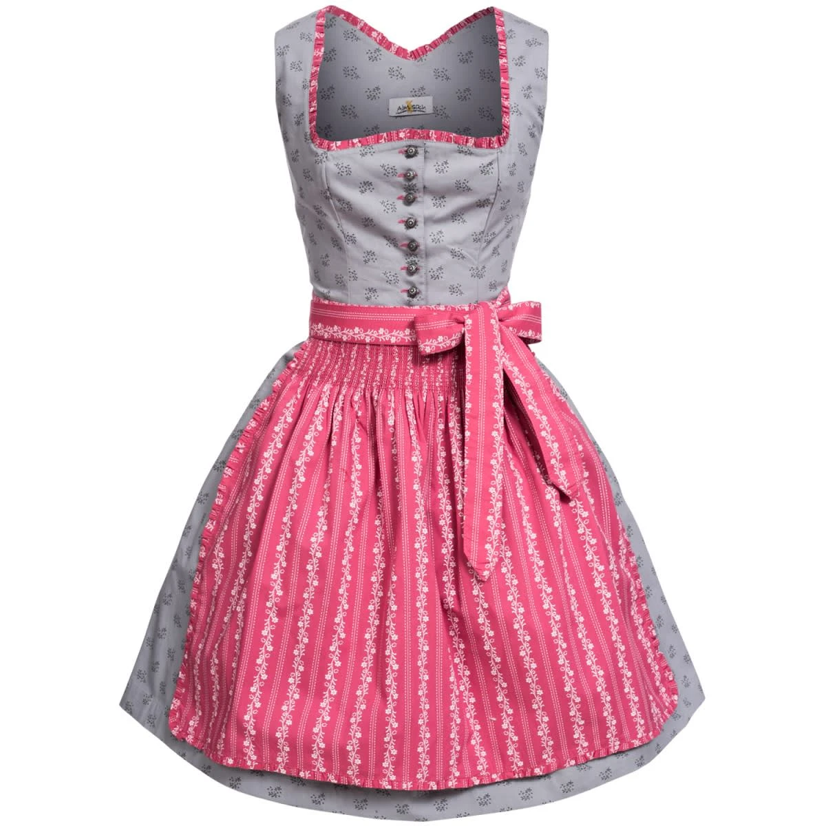 Almsach Midi Dirndl In Grau 3 Almsach Midi Dirndl In Grau