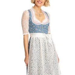 Alpenfee Midi Dirndl 2tlg. 60 Cm UTA Blau