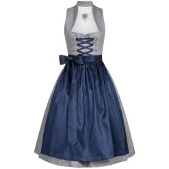 Apple Of My Eye Midi Dirndl In Grau