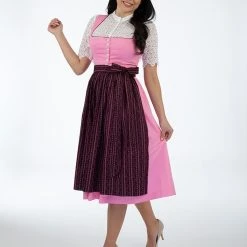 BERWIN & WOLFF Dirndl In Rosa/ Schwarz