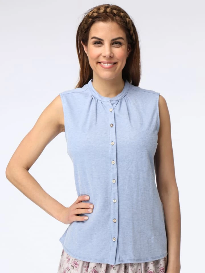 BERWIN & WOLFF Trachtenbluse In Hellblau 3 BERWIN & WOLFF Trachtenbluse In Hellblau