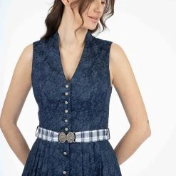 BERWIN & WOLFF Trachtenkleid In Dunkelblau -Dirndl Geschäft berwin and wolff trachtenkleid in dunkelblau 2