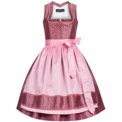 Berwin Und Wolff Midi Dirndl In Weinrot