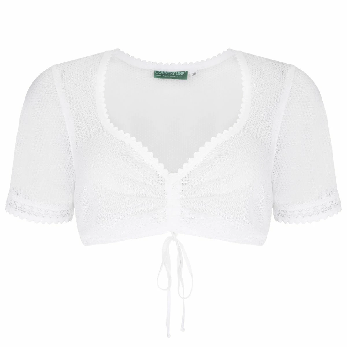 Country Line Dirndlbluse In Weiß 4 Country Line Dirndlbluse In Weiß – Bild 2