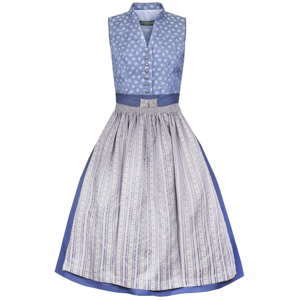 Country Line Midi Dirndl In Blau 3 Country Line Midi Dirndl In Blau