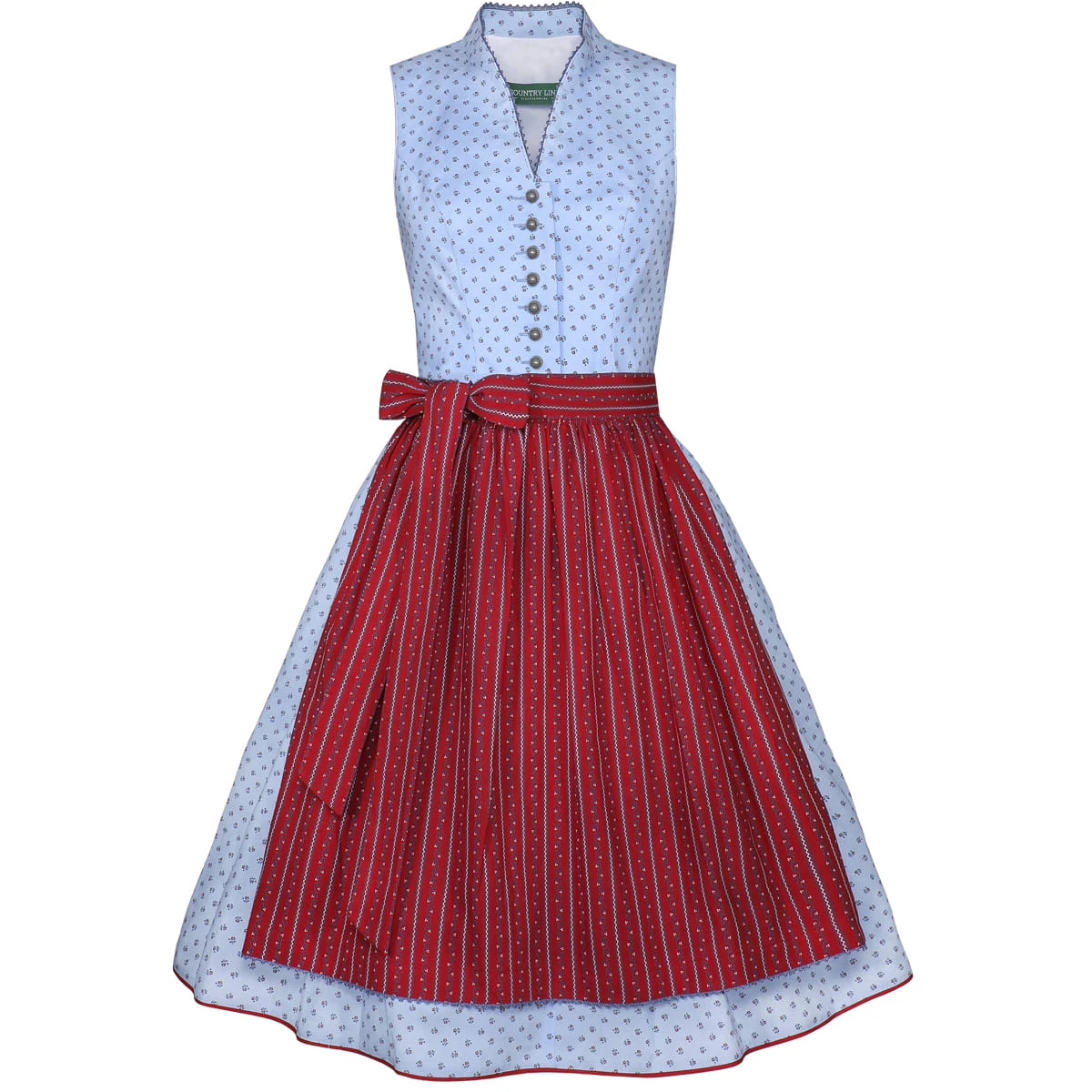 Country Line Midi Dirndl In Blau 4 Country Line Midi Dirndl In Blau – Bild 2
