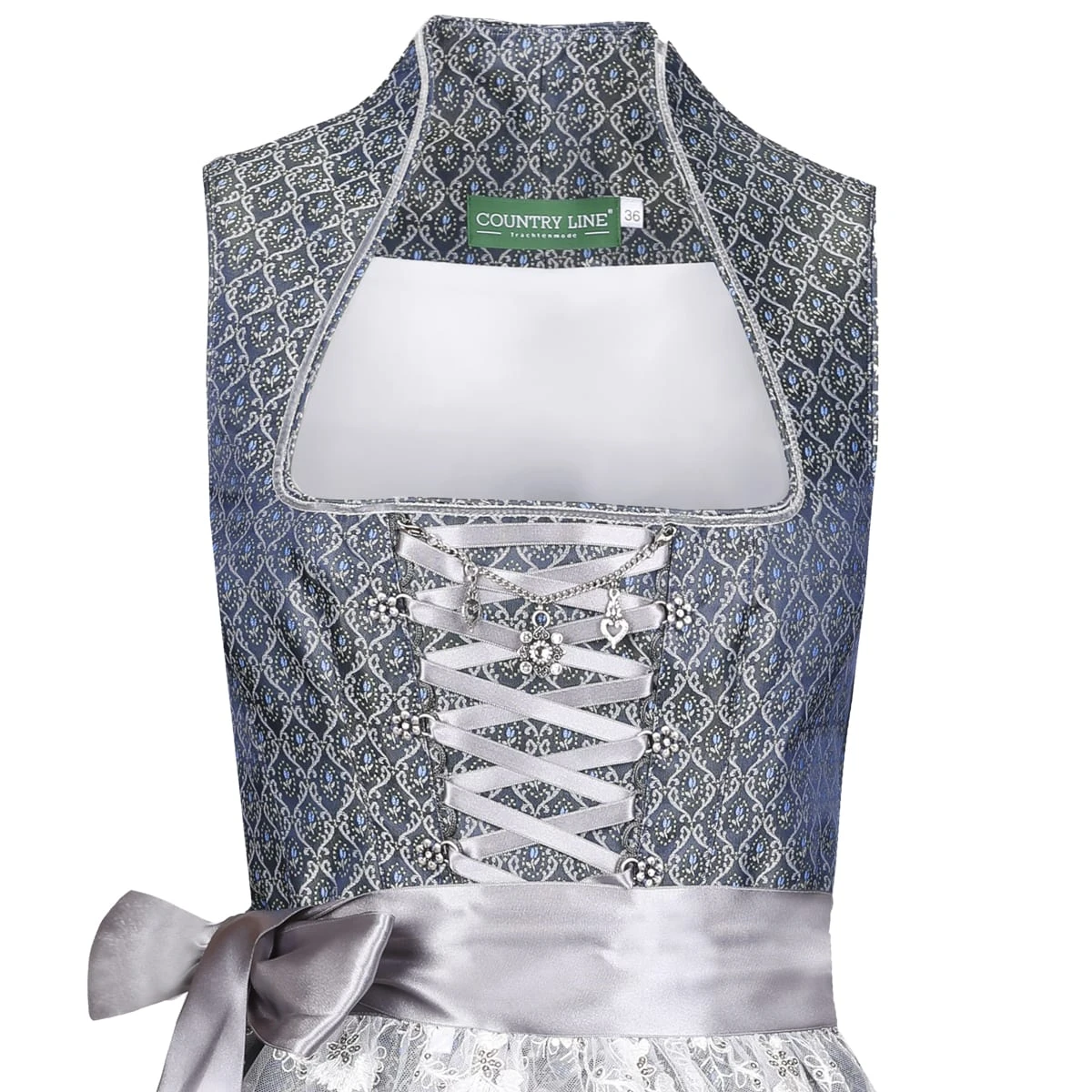 Country Line Midi Dirndl In Blau 4 Country Line Midi Dirndl In Blau – Bild 2