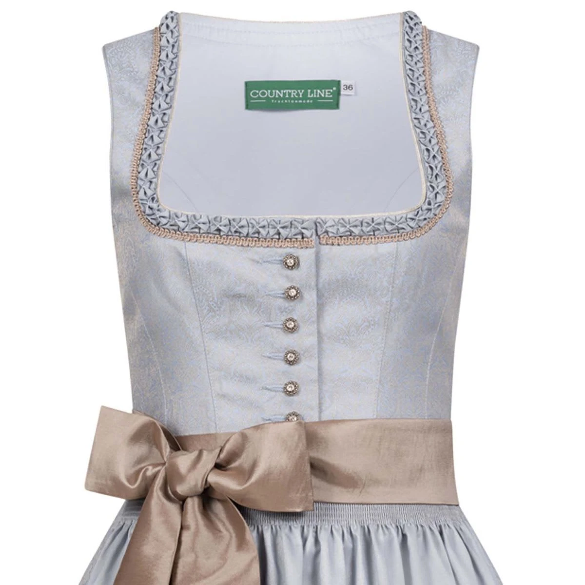 Country Line Midi Dirndl In Hellblau 4 Country Line Midi Dirndl In Hellblau – Bild 2