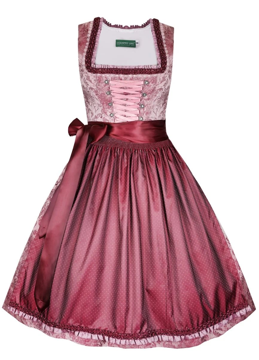 Country Line Midi Dirndl In Rosa 3 Country Line Midi Dirndl In Rosa