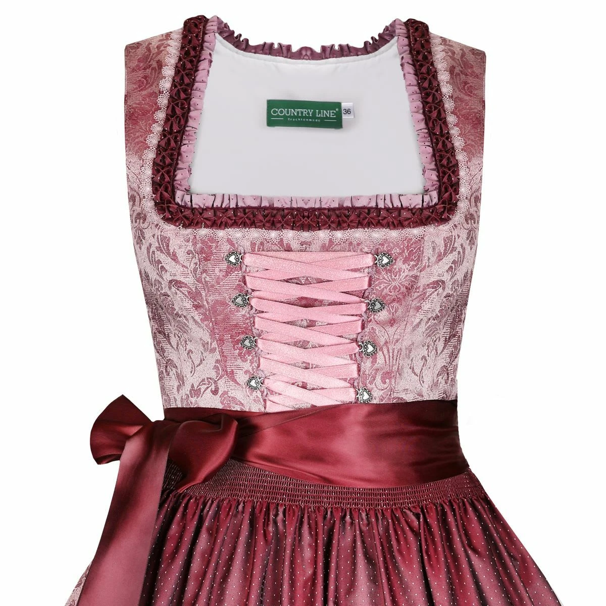 Country Line Midi Dirndl In Rosa 5 Country Line Midi Dirndl In Rosa – Bild 3