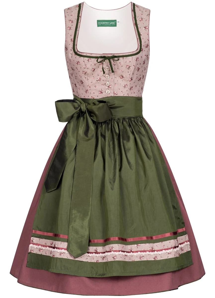 Country Line Midi Dirndl In Rose 3 Country Line Midi Dirndl In Rose