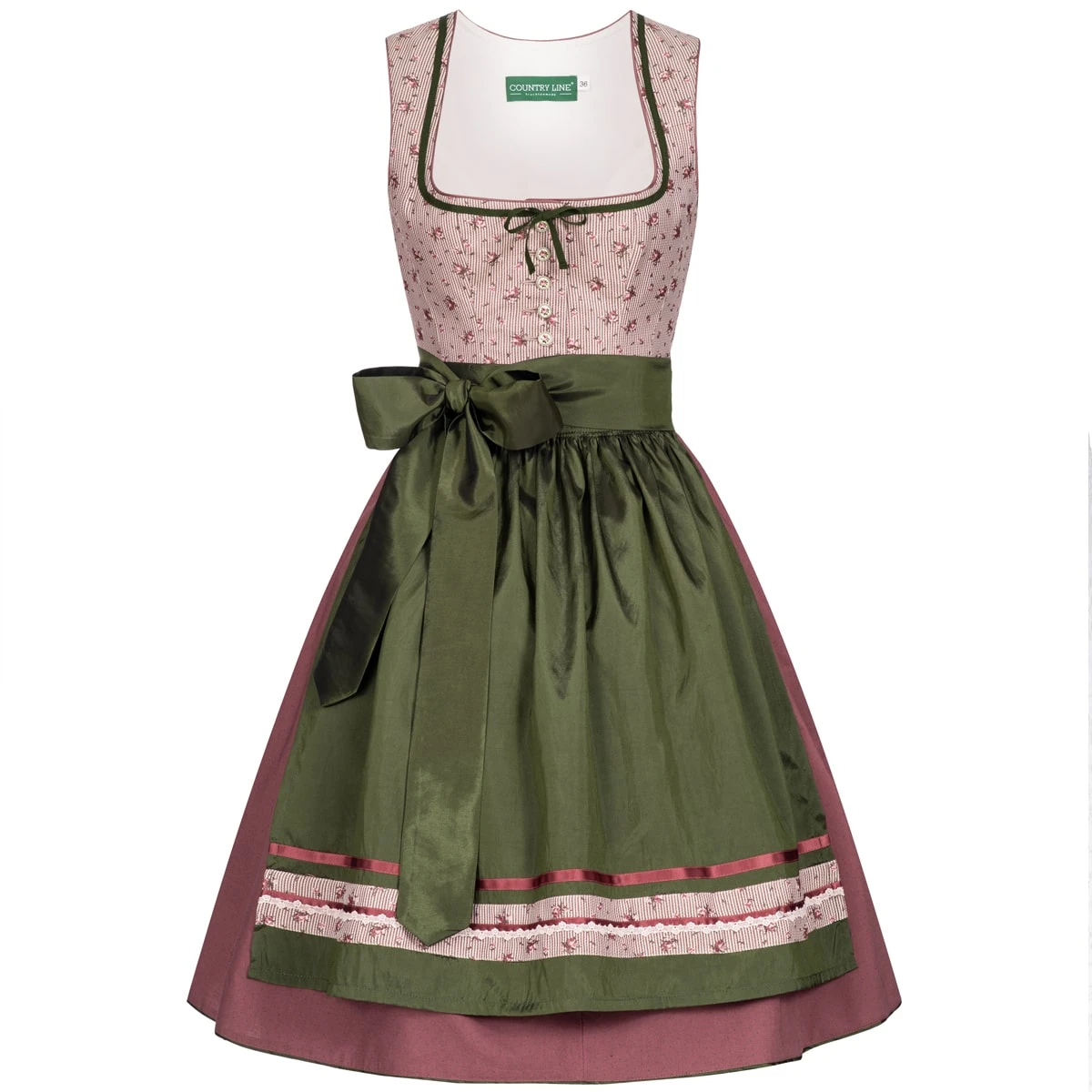 Country Line Midi Dirndl In Rose 4 Country Line Midi Dirndl In Rose – Bild 2