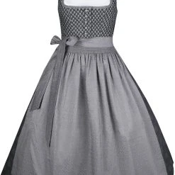 Country Line Midi Dirndl In Schwarz