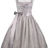 Country Line Midi Dirndl In Silber 1 Country Line Midi Dirndl In Silber -Dirndl Geschäft country line midi dirndl in silber