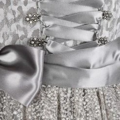 Country Line Midi Dirndl In Silber -Dirndl Geschäft country line midi dirndl in silber 3