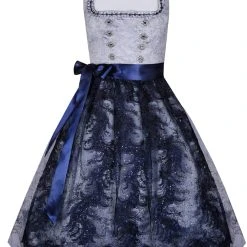 Country Line Midi Dirndl In Silber