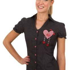 Edelnice Bluse In Schwarz 7 Edelnice Bluse In Schwarz -Dirndl Geschäft edelnice bluse in schwarz 2