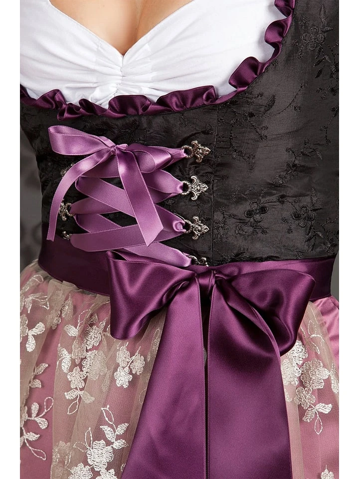 Edelnice Dirndl "Alpentraum" In Schwarz/ Beere 7 Edelnice Dirndl "Alpentraum" In Schwarz/ Beere – Bild 5