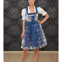 Edelnice Dirndl "Estefania" In Weiß/ Blau