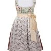 Edelnice Dirndl In Beige/ Hellbraun/ Weiß 1 Edelnice Dirndl In Beige/ Hellbraun/ Weiß -Dirndl Geschäft edelnice dirndl in beige hellbraun weiss