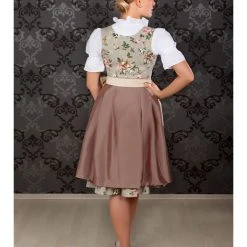 Edelnice Dirndl In Beige/ Hellbraun/ Weiß -Dirndl Geschäft edelnice dirndl in beige hellbraun weiss 3