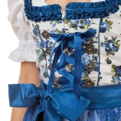 Edelnice Midi Dirndl 2-teilig Estefania In Blau 11 Edelnice Midi Dirndl 2-teilig Estefania In Blau -Dirndl Geschäft edelnice midi dirndl 2 teilig estefania in blau 2