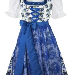 Edelnice Midi Dirndl 2-teilig Estefania In Blau