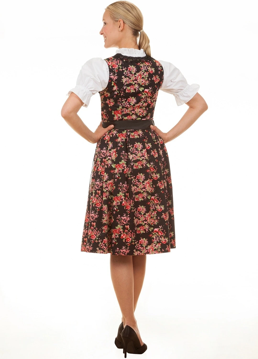 Edelnice Midi Dirndl 2-teilig Estefania In Schwarz 4 Edelnice Midi Dirndl 2-teilig Estefania In Schwarz – Bild 2