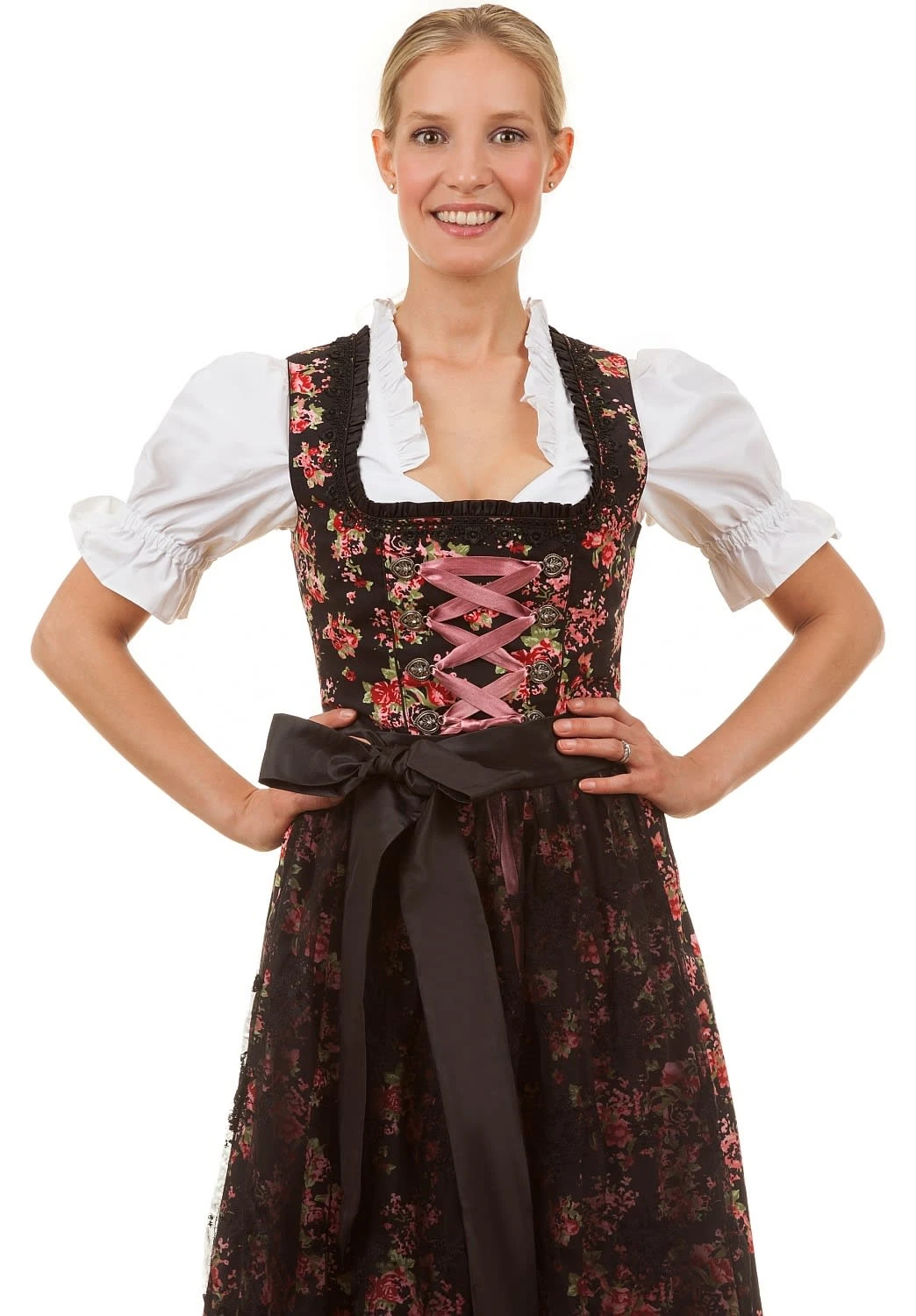 Edelnice Midi Dirndl 2-teilig Estefania In Schwarz 8 Edelnice Midi Dirndl 2-teilig Estefania In Schwarz – Bild 6