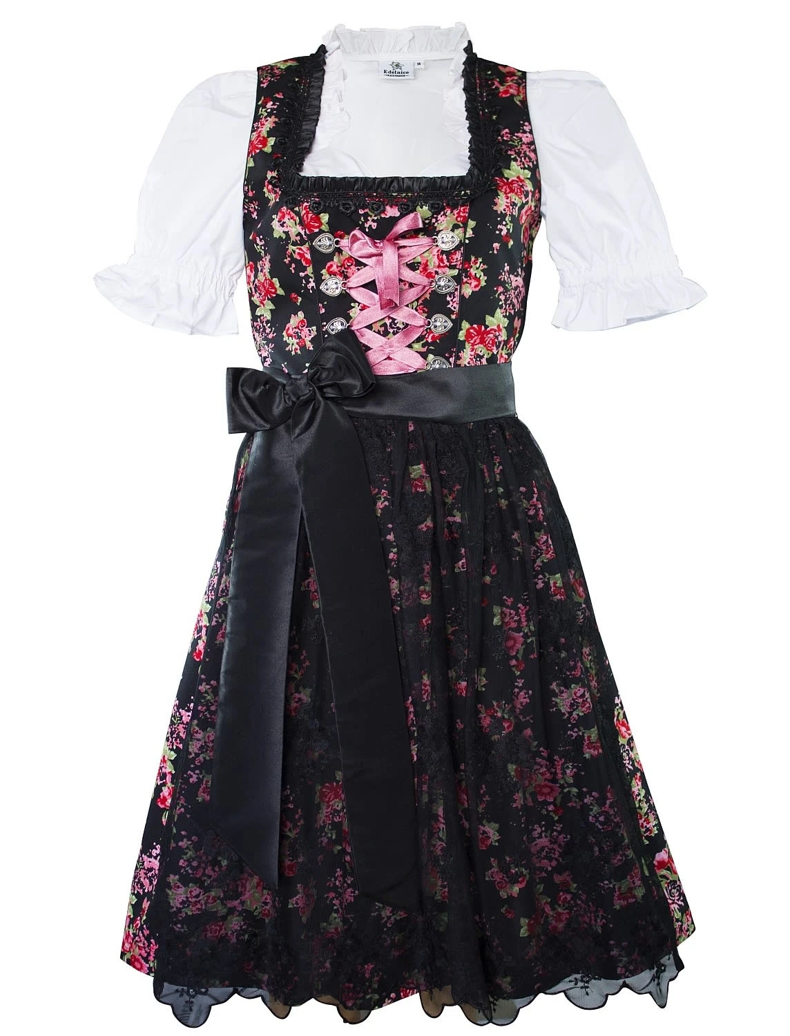 Edelnice Midi Dirndl 2-teilig Estefania In Schwarz 3 Edelnice Midi Dirndl 2-teilig Estefania In Schwarz