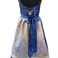 Edelnice Midi Dirndl 2-teilig In Blau, Gold