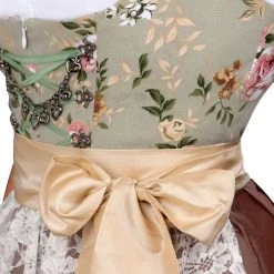 Edelnice Midi Dirndl 2-teilig In Creme, Grün -Dirndl Geschäft edelnice midi dirndl 2 teilig in creme grun 2