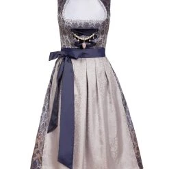 Edelnice Midi Dirndl 2-teilig Marianna In Blau, Silber