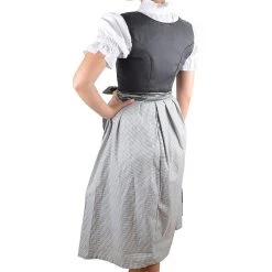 Edelnice Midi Dirndl 3-teilig In Anthrazit -Dirndl Geschäft edelnice midi dirndl 3 teilig in anthrazit 4