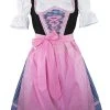 Edelnice Mini Dirndl 3-teilig In Blau, Rosa, Schwarz -Dirndl Geschäft edelnice mini dirndl 3 teilig in blau rosa schwarz