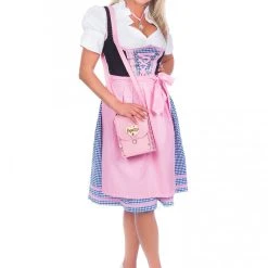 Edelnice Mini Dirndl 3-teilig In Blau, Rosa, Schwarz -Dirndl Geschäft edelnice mini dirndl 3 teilig in blau rosa schwarz 4
