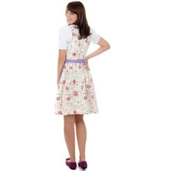 Edelnice Mini Dirndl 3-teilig In Weiß Lila -Dirndl Geschäft edelnice mini dirndl 3 teilig in weiss lila 1