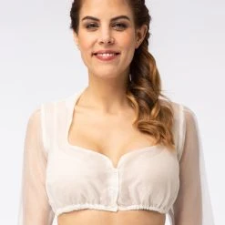 Halali By Astrid Söll Seiden-Dirndlbluse "Organza" In Champagner
