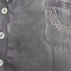 Hangowear Trachtenbluse In Grau -Dirndl Geschäft hangowear trachtenbluse in grau 2