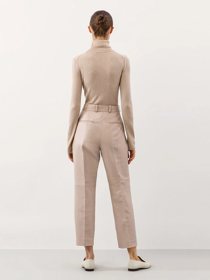 IVY OAK Leder-Hose In Beige 6 IVY OAK Leder-Hose In Beige – Bild 4