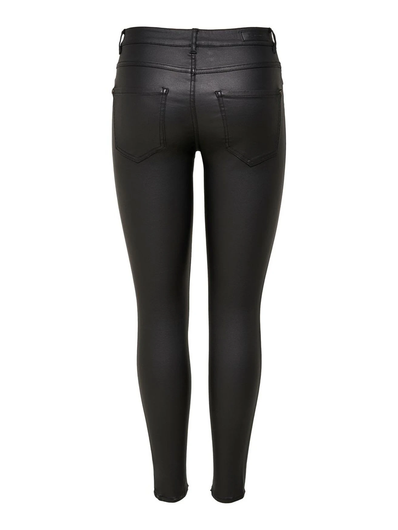 JACQUELINE DE YONG Skinny Jeans Leder Optik Stretch Coated Look In Schwarz 4 JACQUELINE DE YONG Skinny Jeans Leder Optik Stretch Coated Look In Schwarz – Bild 2