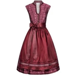 Krüger Collection Midi Dirndl In Bordeaux 9 Krüger Collection Midi Dirndl In Bordeaux -Dirndl Geschäft kruger collection midi dirndl in bordeaux 1