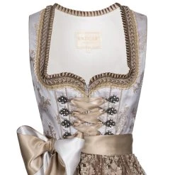 Krüger Collection Midi Dirndl In Hellgrau -Dirndl Geschäft kruger collection midi dirndl in hellgrau 2