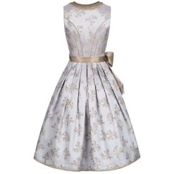 Krüger Collection Midi Dirndl In Hellgrau -Dirndl Geschäft kruger collection midi dirndl in hellgrau 4