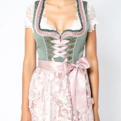Krüger Dirndl Dirndl In Rosa/ Oliv -Dirndl Geschäft kruger dirndl dirndl in rosa oliv 2