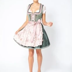 Krüger Dirndl Dirndl In Rosa/ Oliv -Dirndl Geschäft kruger dirndl dirndl in rosa oliv 3