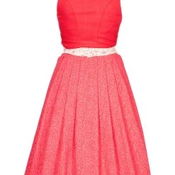 LENI VON CS Midi-Dirndl "Jasmin" In Rot/ Creme -Dirndl Geschäft leni von cs midi dirndl jasmin in rot creme 6